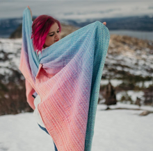 Load image into Gallery viewer, Sugar Reef wrap - 80% cotton 20% hemp hand dyed weft