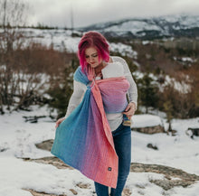 Load image into Gallery viewer, Sugar Reef ringsling - 80% cotton 20% hemp hand dyed weft